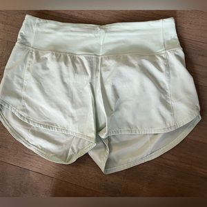 Light green lululemon shorts